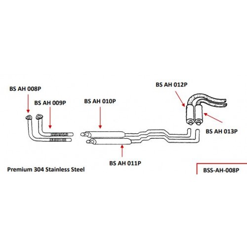 Complete Stainless Steel Exhaust System - Austin-Healey 3000 Mk3 image #1