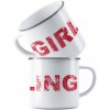 Girling Distressed Text Enamel Mug (Single Mug) image #1