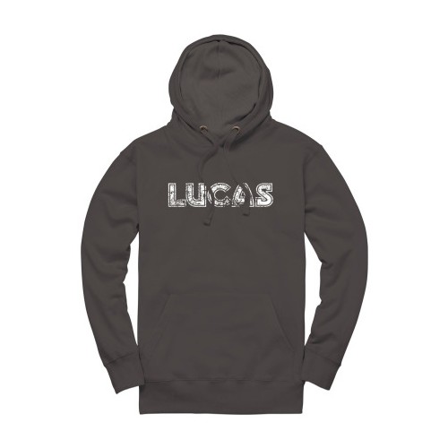 Lucas Distressed Pullover Hoodie - Charcoal image #5