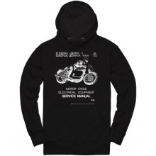Lucas Motorcycle Service Manual Pullover Hoodie - Black