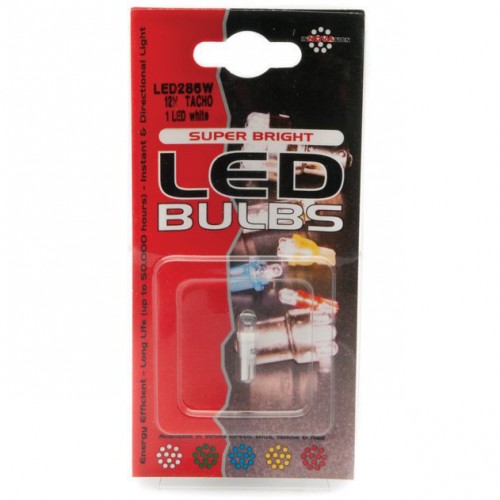 Capless LED Bulb 12v 1.2w (W2x4.6d) - White -Pair LED286W image #1