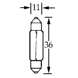 Bulb Festoon 6v 10w  LLB1059