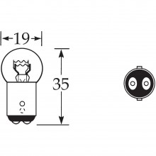 6v 5/21w Bulb Offset Pin D.C. LLB384/S