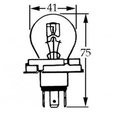 6v Bulb for UEC Headlamps 45/40w LLb423
