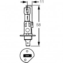 H1 Halogen Bulb 12v 55w LLB448