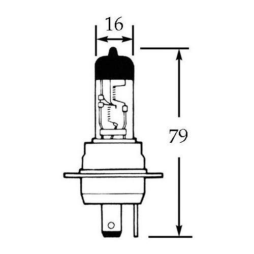 2v Halogen Bulb for BPF Headlamps 60/55w image #1