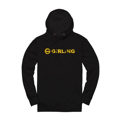 Girling Distressed Hoodie in Black