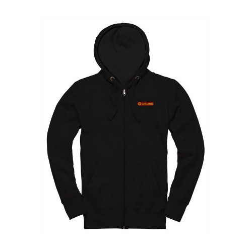 Girling Zip-Up Hoodie in Black