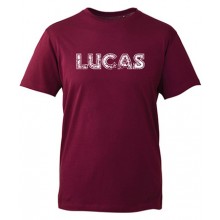 Lucas Distresd TShrt in Burgundy