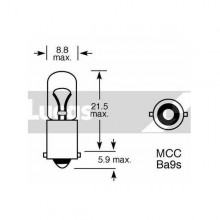 12V 4W Halogen Number Plate Bulb