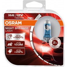 H4 Halogen Bulb 12v 60/55w. Night Breaker Plus. Plus 150% LLY472