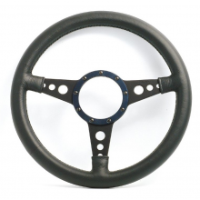 Mota Lita Mark 4 Leather Rim Steering Wheel With Black Spokes - 13 Inch Dished