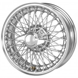 Chrome Wire Wheel 42mm Curly Hub 15 x 5.5